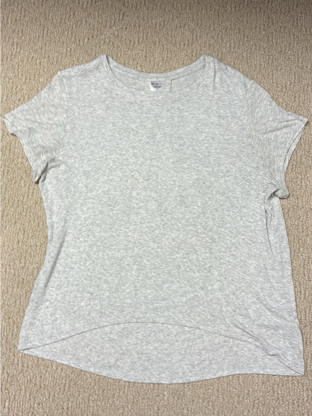 Athleta Heather Light Gray Short Sleeve Crew Tee Size Medium